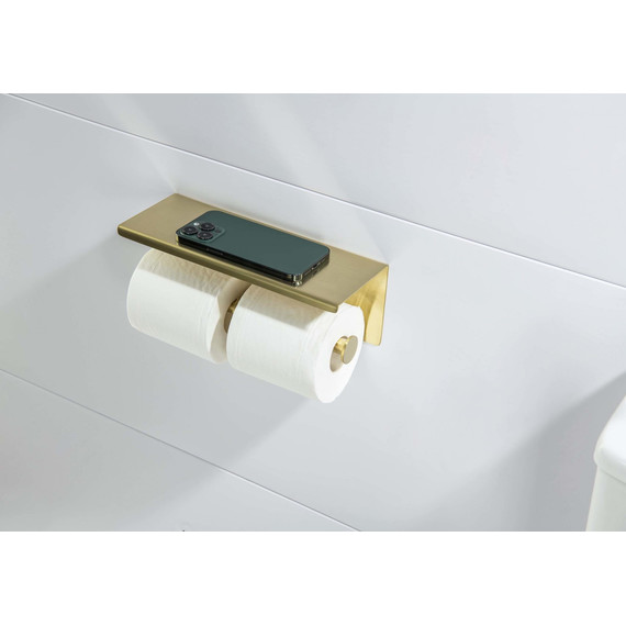 Держатель для туалетной бумаги Aquatek Оберон AQ4909BG, цвет золото шлифованное фото 4