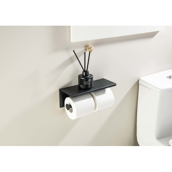 Держатель для туалетной бумаги Aquatek Оберон AQ4909MB, цвет чёрный матовый фото 5
