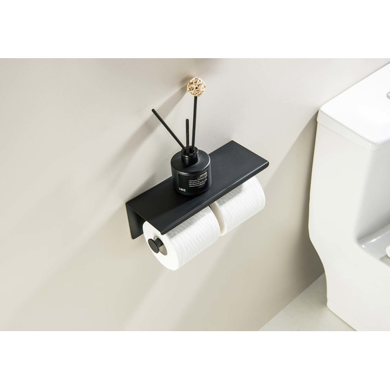 Держатель для туалетной бумаги Aquatek Оберон AQ4909MB, цвет чёрный матовый фото 4
