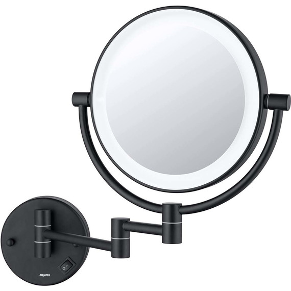 Зеркало косметическое настенное Aquatek  AQ4912MB, цвет чёрный матовый фото 6