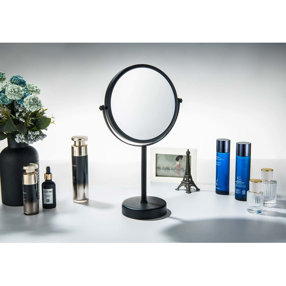 Зеркало косметическое настольное Aquatek  AQ4914MB, цвет чёрный матовый фото 3