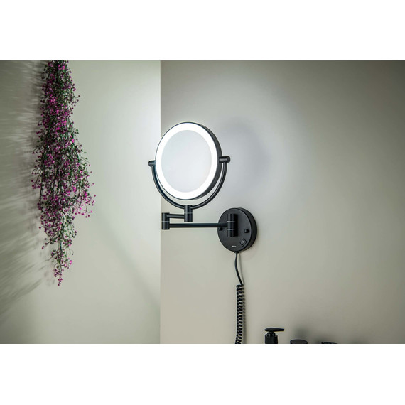 Зеркало косметическое настенное Aquatek  AQ4915MB, цвет чёрный матовый фото 5