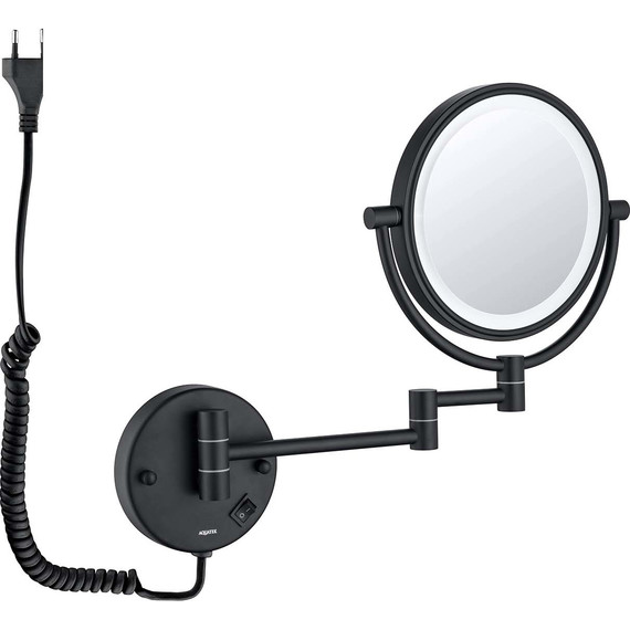 Зеркало косметическое настенное Aquatek  AQ4915MB, цвет чёрный матовый фото 2