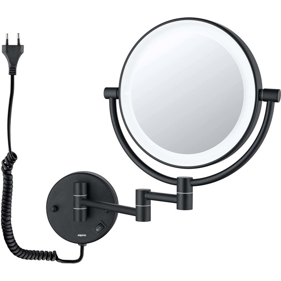 Зеркало косметическое настенное Aquatek  AQ4915MB, цвет чёрный матовый фото 6