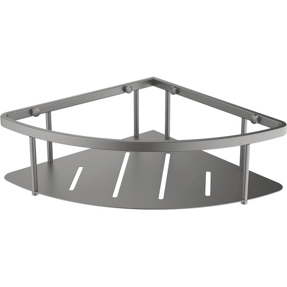 Полка угловая Aquatek AQ4926BGM, цвет чёрный хром шлифованный фото 2