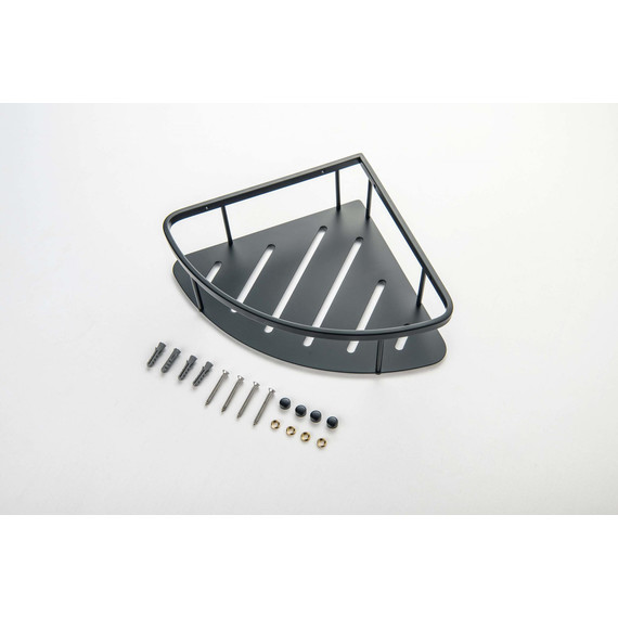 Полка угловая Aquatek  AQ4926MB, цвет чёрный матовый - 7 Полка угловая Aquatek  AQ4926MB, цвет чёрный матовый фото 7