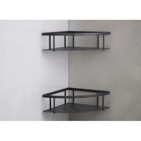 Полка угловая Aquatek  AQ4926MB, цвет чёрный матовый - 8 Полка угловая Aquatek  AQ4926MB, цвет чёрный матовый фото 8