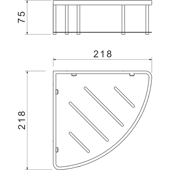 Полка угловая Aquatek  AQ4926MB, цвет чёрный матовый - 10 Полка угловая Aquatek  AQ4926MB, цвет чёрный матовый фото 10