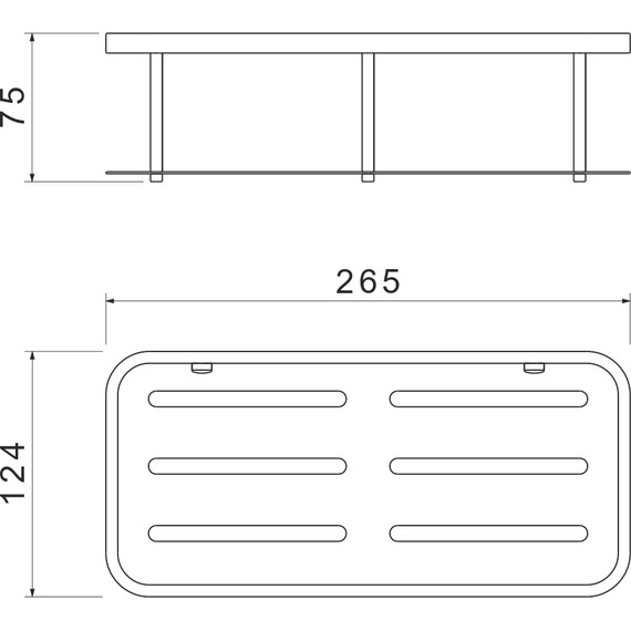 Полочка Aquatek AQ4936BGM, цвет чёрный хром шлифованный - 3 Полочка Aquatek AQ4936BGM, цвет чёрный хром шлифованный фото 3