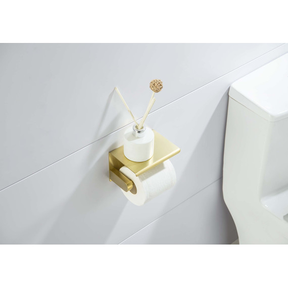 Держатель для туалетной бумаги Aquatek Европа AQ4939BG, цвет золото шлифованное фото 4