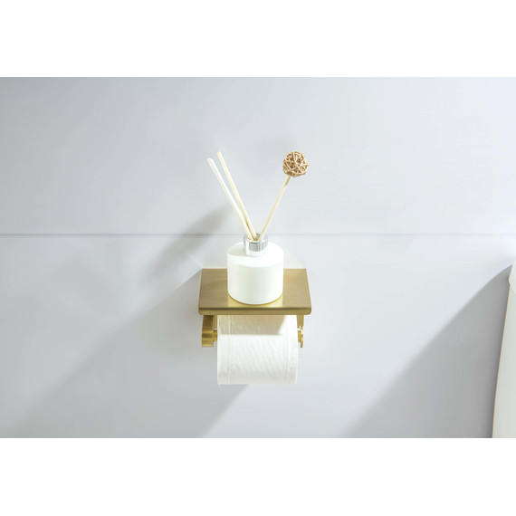 Держатель для туалетной бумаги Aquatek Европа AQ4939BG, цвет золото шлифованное фото 5