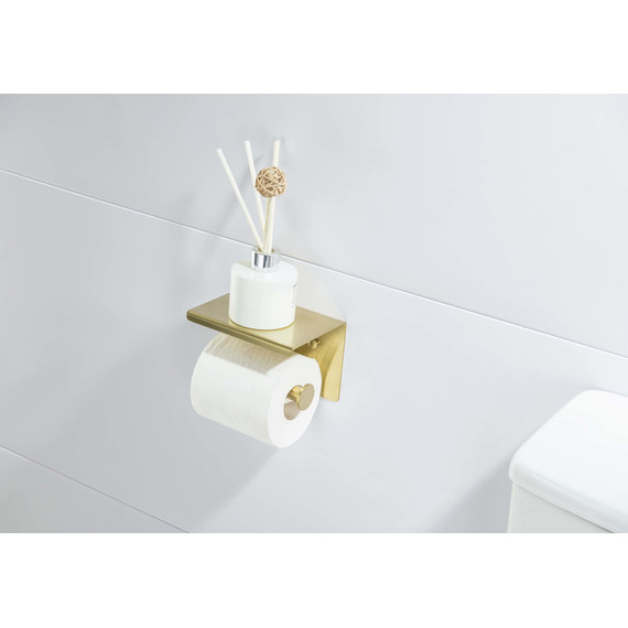 Держатель для туалетной бумаги Aquatek Европа AQ4939BG, цвет золото шлифованное фото 6