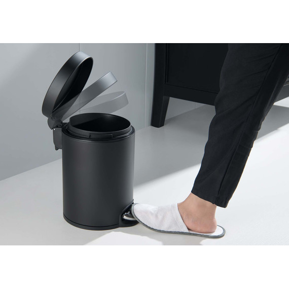 Ведро для мусора с педалью Aquatek  AQ4991MB, цвет чёрный матовый фото 3