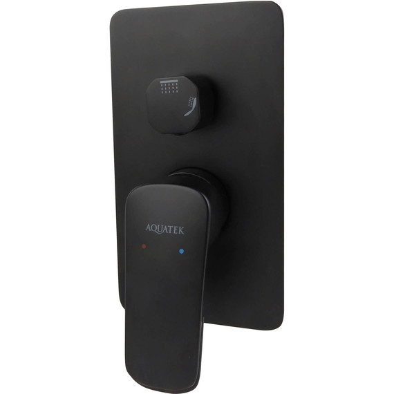 Душевая система для душа Aquatek Вега AQ1072MB (со скрытой частью) чёрный матовый, Цвет производителя: чёрный матовый фото 2