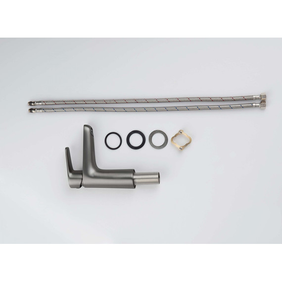 Смеситель для раковины Aquatek Бетта AQ1110BGM, чёрный хром шлифованный, Цвет производителя: оружейная сталь фото 6