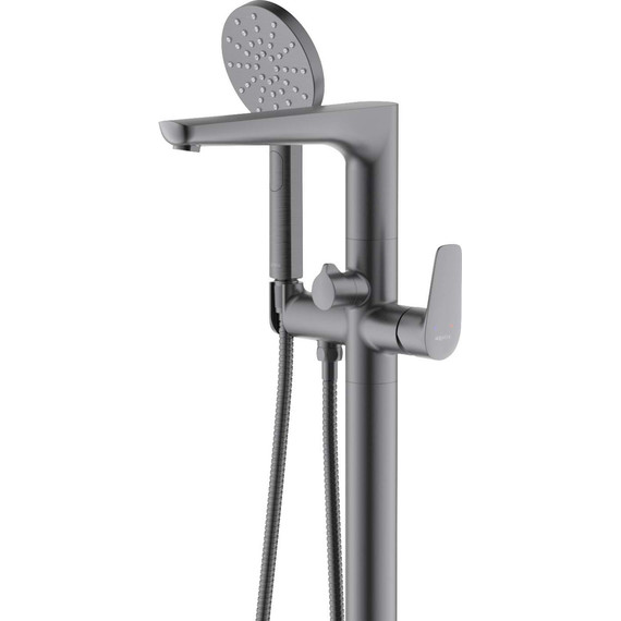 Смеситель для ванны Aquatek Бетта AQ1145BGM (со скрытой частью) чёрный хром шлифованный, Цвет производителя: оружейная сталь фото 3