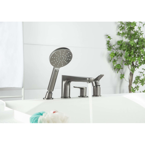 Смеситель для ванны Aquatek Бетта AQ1148BGM, чёрный хром шлифованный, Цвет производителя: оружейная сталь фото 9