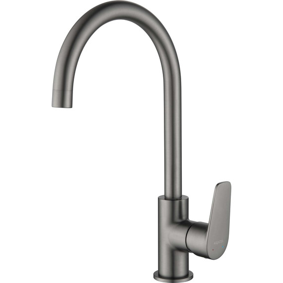 Смеситель для кухни Aquatek Бетта AQ1182BGM, чёрный хром шлифованный, Цвет производителя: оружейная сталь фото 4