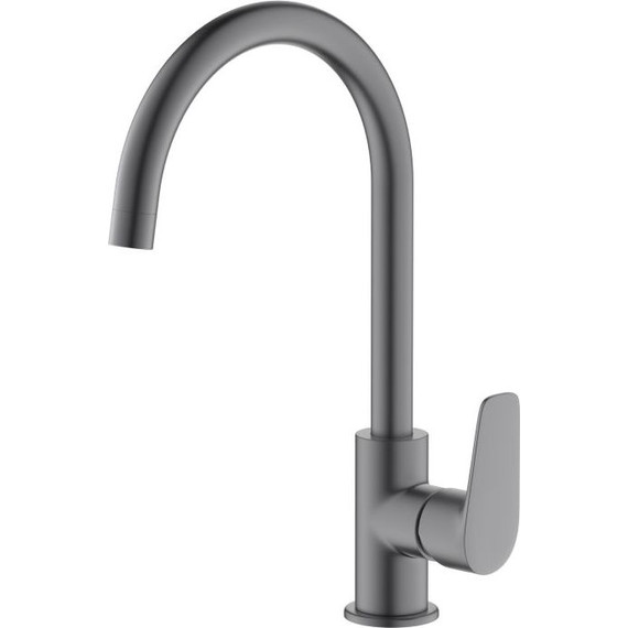 Смеситель для кухни Aquatek Бетта AQ1182BGM, чёрный хром шлифованный, Цвет производителя: оружейная сталь фото 2