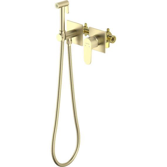 Набор для гигиенического душа Aquatek Оберон AQ1220BG (со скрытой частью) золото шлифованное - 2 Набор для гигиенического душа Aquatek Оберон AQ1220BG (со скрытой частью) золото шлифованное фото 2