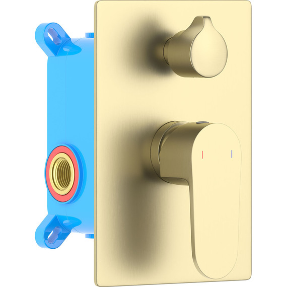 Смеситель для ванны Aquatek Оберон AQ1246BG (со скрытой частью) золото шлифованное, Цвет производителя: золото шлифованное фото 2