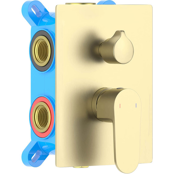 Смеситель для ванны Aquatek Оберон AQ1247BG (со скрытой частью) золото шлифованное, Цвет производителя: золото шлифованное фото 2