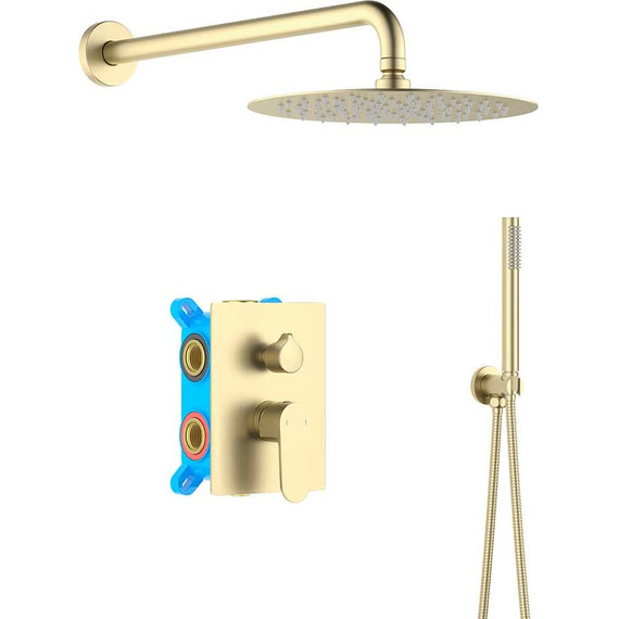 Душевая система для душа Aquatek Оберон AQ1272BG (со скрытой частью) золото шлифованное, Цвет производителя: золото шлифованное фото 3