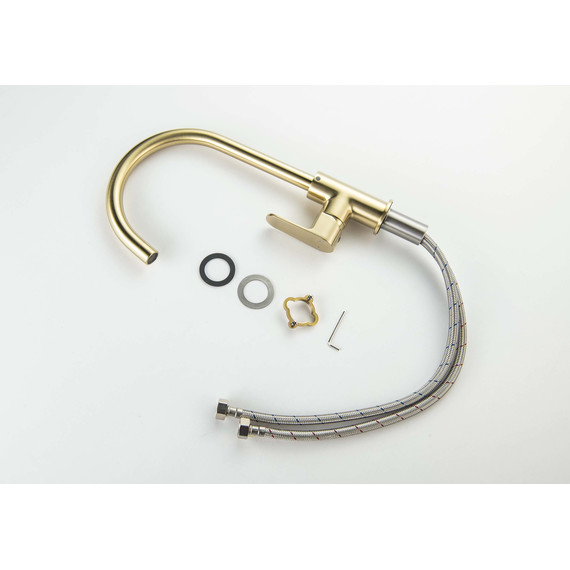 Смеситель для кухни Aquatek Оберон AQ1282BG, золото шлифованное, Цвет производителя: золото шлифованное фото 3