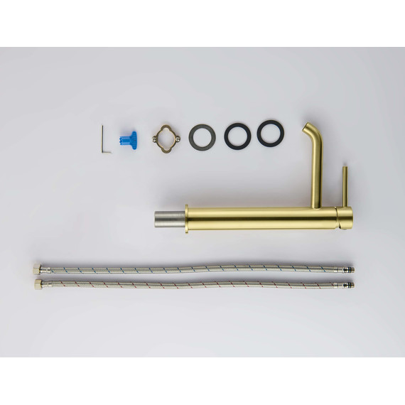 Смеситель для раковины высокий Aquatek Европа AQ1304BG, золото шлифованное, Цвет производителя: золото шлифованное фото 5