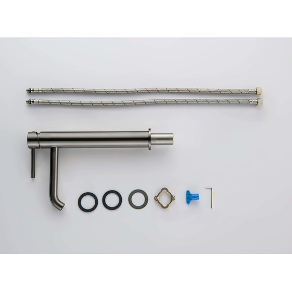 Смеситель для раковины высокий Aquatek Европа AQ1304BGM, чёрный хром шлифованный, Цвет производителя: оружейная сталь - 5 Смеситель для раковины высокий Aquatek Европа AQ1304BGM, чёрный хром шлифованный, Цвет производителя: оружейная сталь фото 5