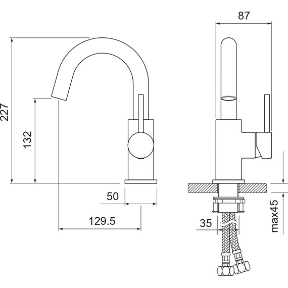 Смеситель для раковины Aquatek Европа AQ1307BGM, чёрный хром шлифованный, Цвет производителя: оружейная сталь - 6 Смеситель для раковины Aquatek Европа AQ1307BGM, чёрный хром шлифованный, Цвет производителя: оружейная сталь фото 6