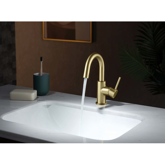 Смеситель для раковины Aquatek Европа AQ1307BG, золото шлифованное, Цвет производителя: золото шлифованное фото 4