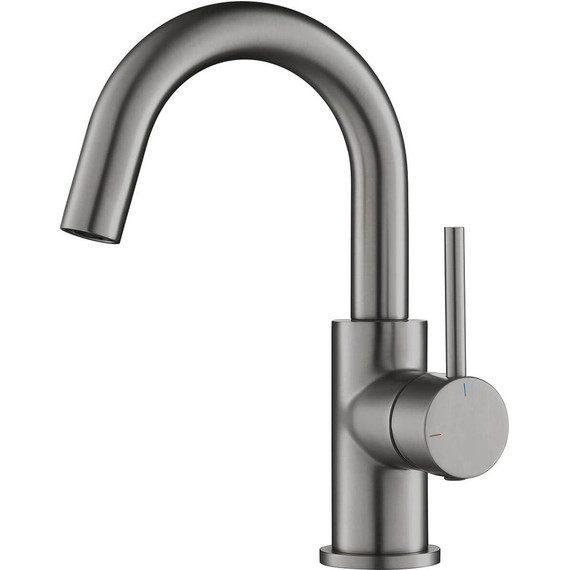 Смеситель для раковины Aquatek Европа AQ1307BGM, чёрный хром шлифованный, Цвет производителя: оружейная сталь - 2 Смеситель для раковины Aquatek Европа AQ1307BGM, чёрный хром шлифованный, Цвет производителя: оружейная сталь фото 2