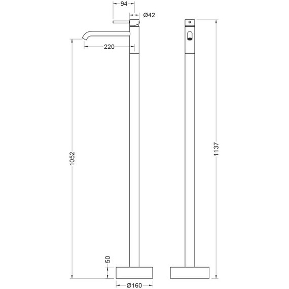 Смеситель для раковины напольный Aquatek Европа AQ1309BGM, чёрный хром шлифованный, Цвет производителя: оружейная сталь - 4 Смеситель для раковины напольный Aquatek Европа AQ1309BGM, чёрный хром шлифованный, Цвет производителя: оружейная сталь фото 4