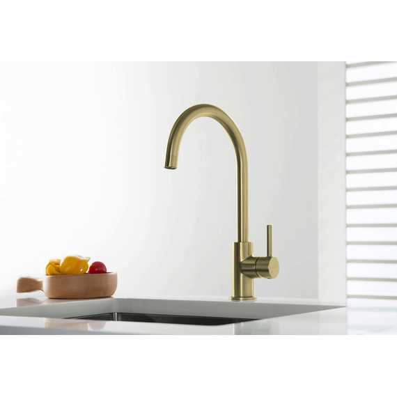 Смеситель для кухни Aquatek Европа AQ1382BG, золото шлифованное, Цвет производителя: золото шлифованное фото 4