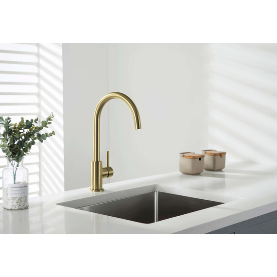 Смеситель для кухни Aquatek Европа AQ1382BG, золото шлифованное, Цвет производителя: золото шлифованное фото 5