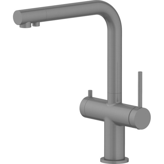 Смеситель для кухни Aquatek Европа AQ1385BGM, чёрный хром шлифованный, Цвет производителя: оружейная сталь фото 2