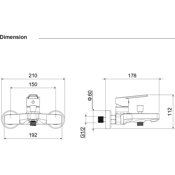 Смеситель для ванны Aquatek Лугано AQ1740CR фото 6