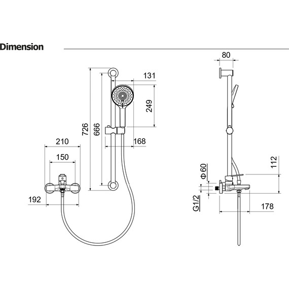 Смеситель для ванны Aquatek Лугано AQ1748CR (с душевым гарнитуром) фото 16