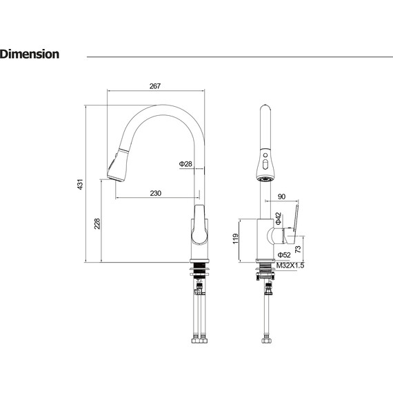 Смеситель для кухни Aquatek Лугано AQ1784CR фото 6