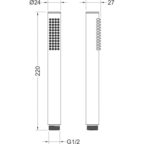 Ручной душ Aquatek Европа AQ2002BG, золото шлифованное фото 7