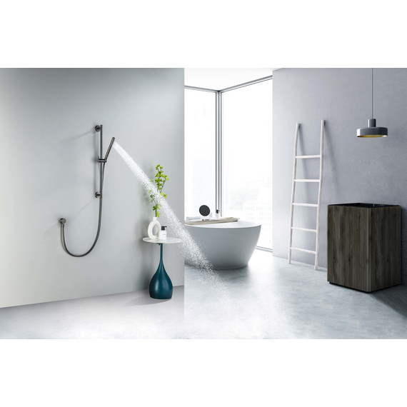 Душевой гарнитур Aquatek Европа AQ2012BGM, чёрный хром шлифованный фото 3