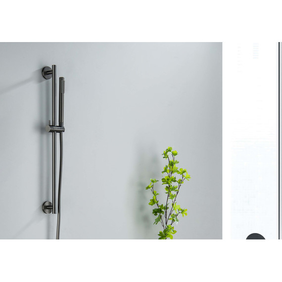 Душевой гарнитур Aquatek Европа AQ2012BGM, чёрный хром шлифованный фото 7