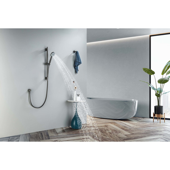 Душевой гарнитур Aquatek Бетта AQ2017BGM, чёрный хром шлифованный фото 5