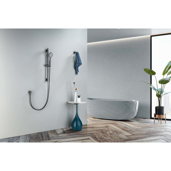 Душевой гарнитур Aquatek Бетта AQ2017BGM, чёрный хром шлифованный фото 8