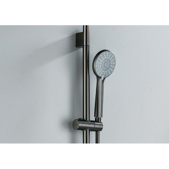 Душевой гарнитур Aquatek Бетта AQ2017BGM, чёрный хром шлифованный фото 9