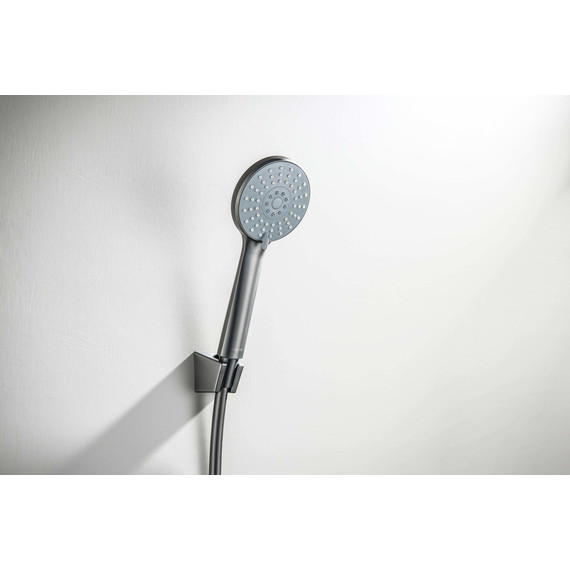 Душевой гарнитур Aquatek Бетта AQ2032BGM, чёрный хром шлифованный фото 5