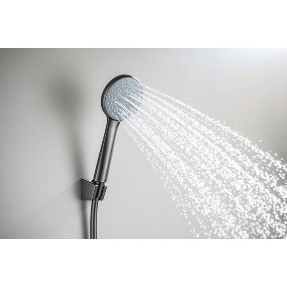 Душевой гарнитур Aquatek Бетта AQ2032BGM, чёрный хром шлифованный фото 6