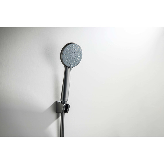 Душевой гарнитур Aquatek Бетта AQ2032BGM, чёрный хром шлифованный фото 7