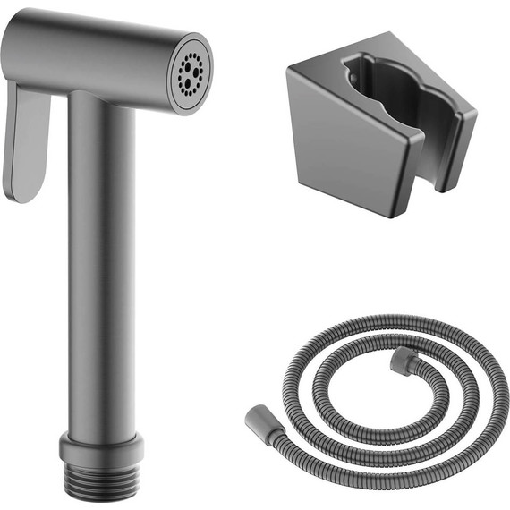 Гигиенический душ Aquatek AQ2054BGM, чёрный хром шлифованный фото 2